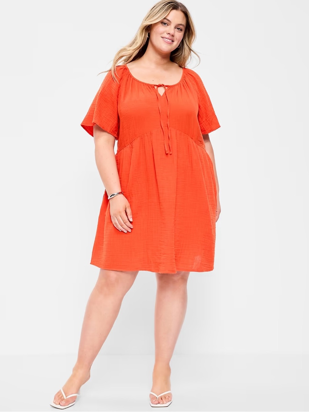 LIKE NEW Old Navy Orange Gauzey Dress